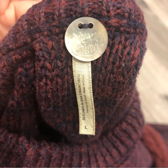 MARGARET O'Leary Women Burgundy Pullover Sweater Size L - Picture 3 of 8